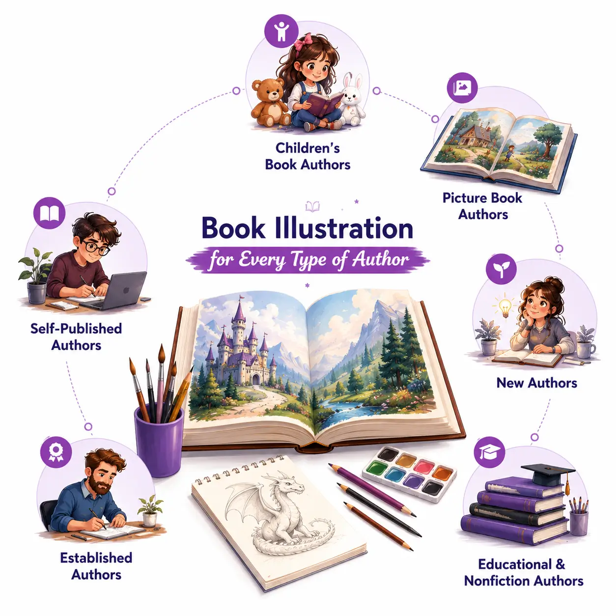 Book Illustration for Every Type of Author